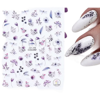 Spring Flower Leaf Nail Decals