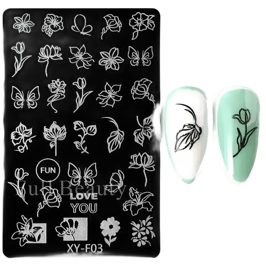 Spring Flowers Nail Stamping Plates Cherry Blossom - GiFTiFY