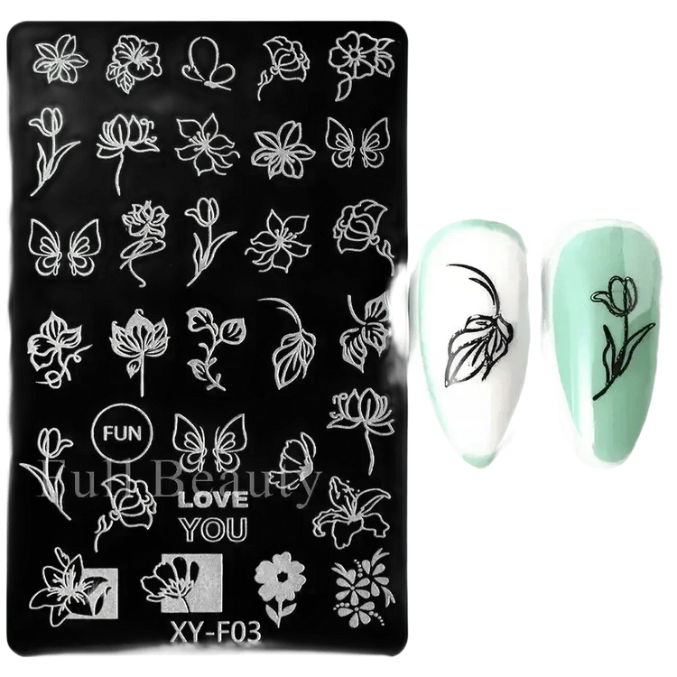 Spring Flowers Nail Stamping Plates Cherry Blossom - GiFTiFY