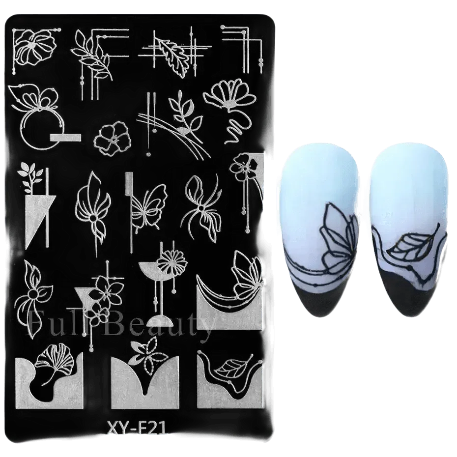 Spring Flowers Nail Stamping Plates Cherry Blossom - GiFTiFY