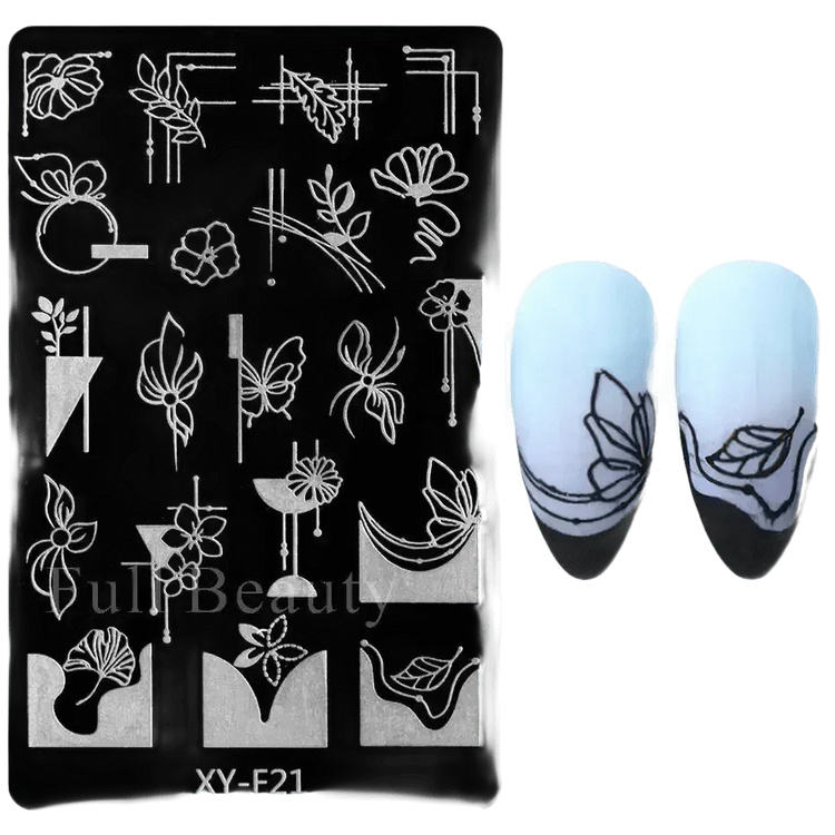 Spring Flowers Nail Stamping Plates Cherry Blossom - GiFTiFY