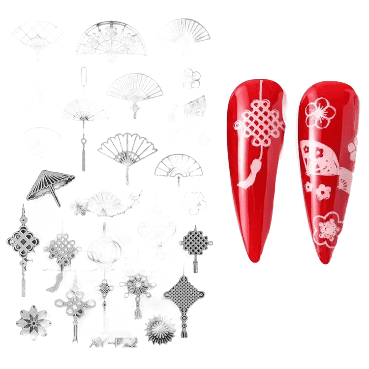 Spring Flowers Nail Stamping Plates Cherry Blossom - GiFTiFY