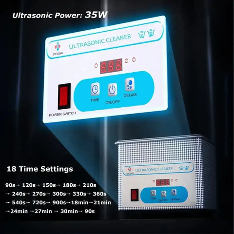 Stainless Steel 800ml Ultrasonic Cleaner 40khz - GiFiFY