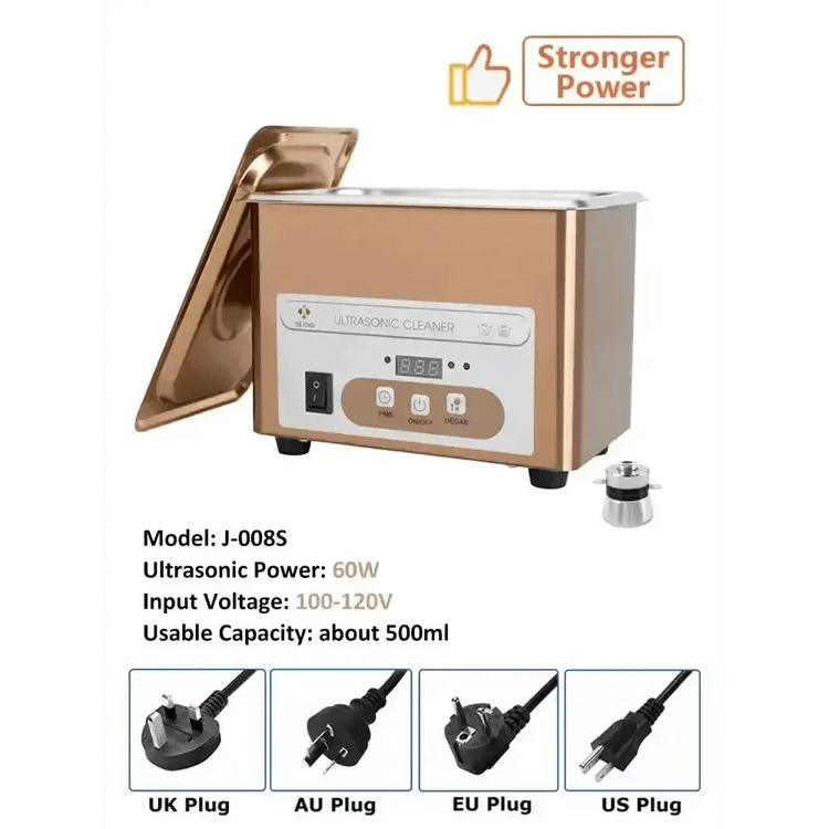 Stainless Steel 800ml Ultrasonic Cleaner 40khz - GiFTiFY