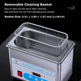 Stainless Steel 800ml Ultrasonic Cleaner 40khz - GiFTiFY