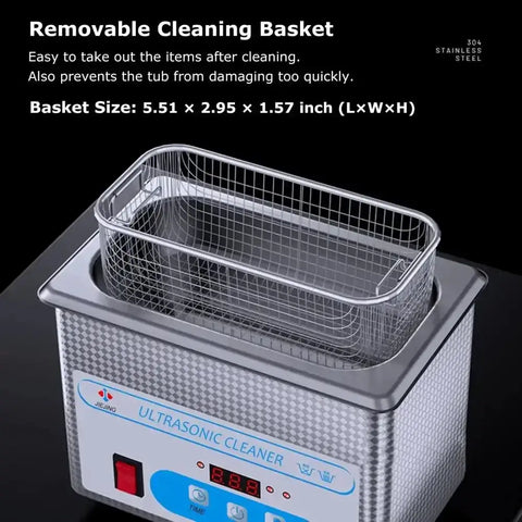 Stainless Steel 800ml Ultrasonic Cleaner 40khz - GiFiFY