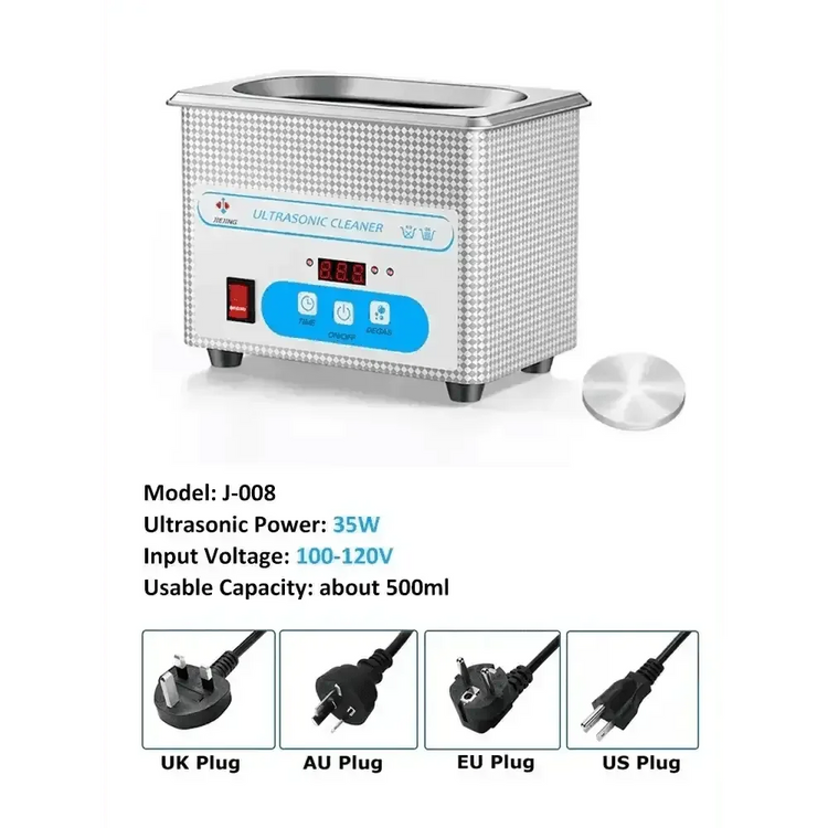 Stainless Steel 800ml Ultrasonic Cleaner 40khz - GiFTiFY