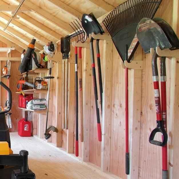 Starter Kit, Shed Organization, Garden Shed, Yard and Garden Tool Racks
