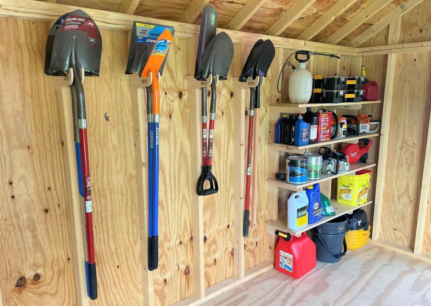Starter Kit, Shed Organization, Garden Shed, Yard and Garden Tool Racks