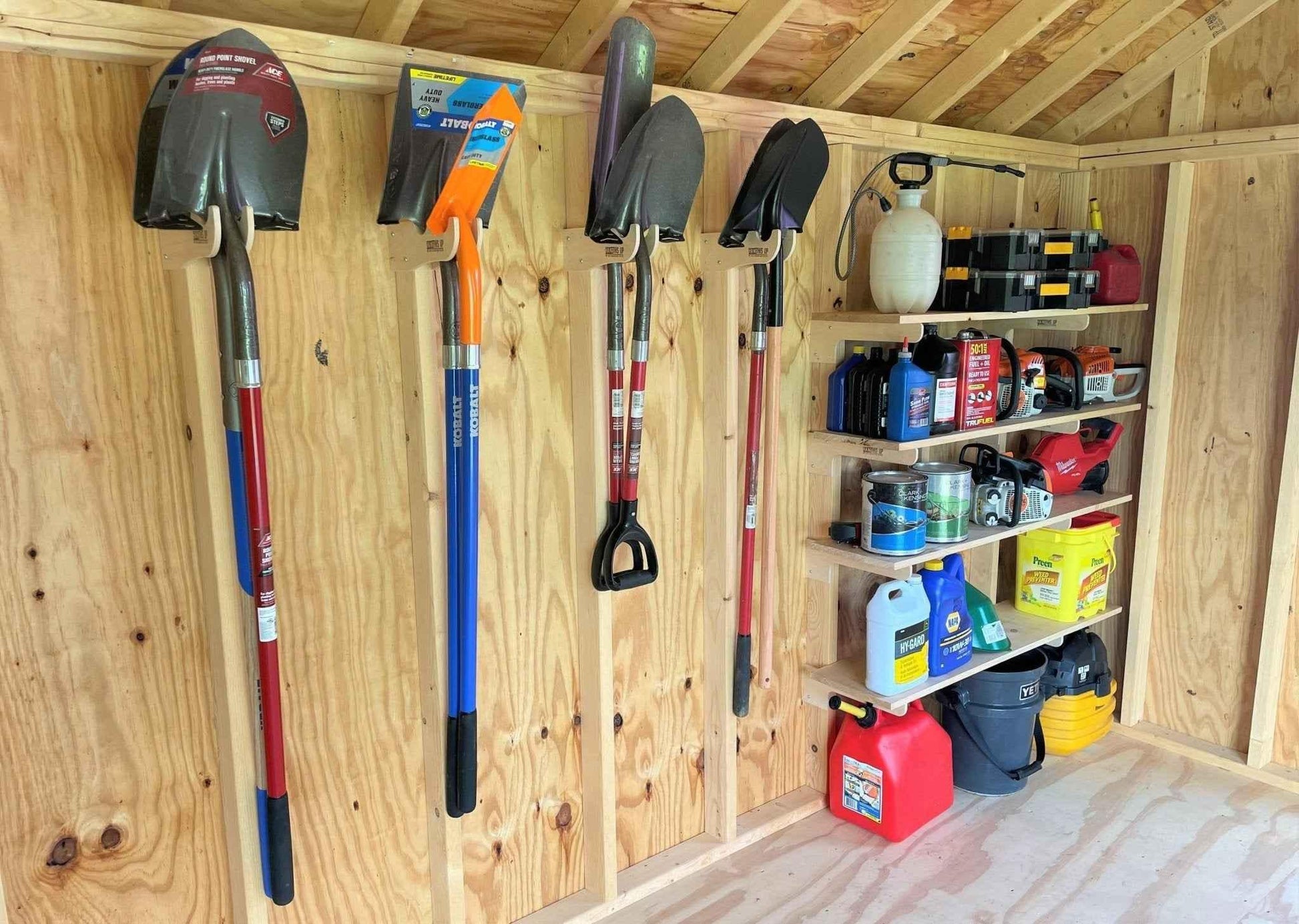 Starter Kit, Shed Organization, Garden Shed, Yard and Garden Tool Racks