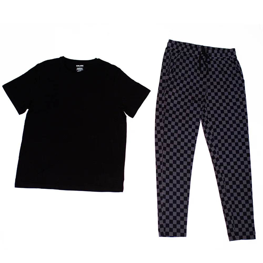 Men's Crew Pajamas Stealth Checker by Khlobe