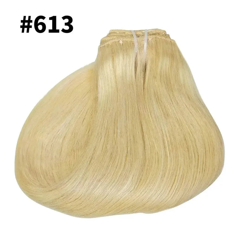 Straight Human Hair Extensions Brazilian Natural Seamless Clip ins Human Hair Extensions 16-26 Inch Full Head For Women - GiFTiFY