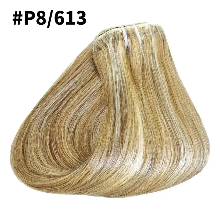 Straight Human Hair Extensions Brazilian Natural Seamless Clip ins Human Hair Extensions 16-26 Inch Full Head For Women - GiFTiFY