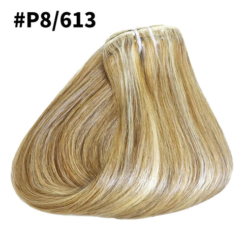 Straight Human Hair Clip in Extensions Brazilian Natural Seamless Clip ins Human Hair Extensions 16-26 Inch Full Head For Women