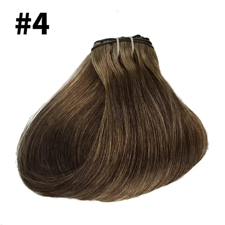 Straight Human Hair Extensions Brazilian Natural Seamless Clip ins Human Hair Extensions 16-26 Inch Full Head For Women - GiFTiFY