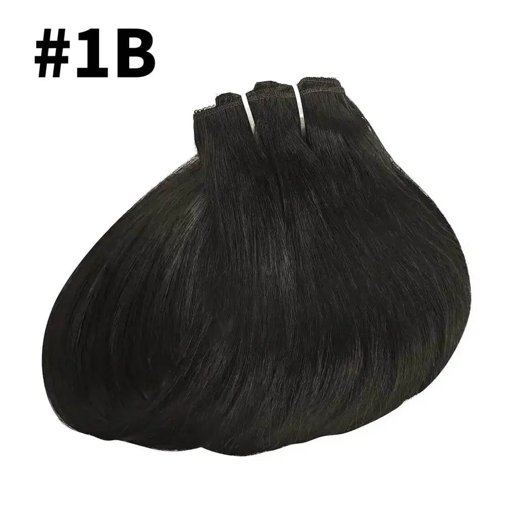 Straight Human Hair Extensions Brazilian Natural Seamless Clip ins Human Hair Extensions 16-26 Inch Full Head For Women - GiFTiFY