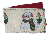 DaDa Bedding Magical Snowman Holiday Woven Tapestry Dining Table Runner (9733) - GiFTiFY