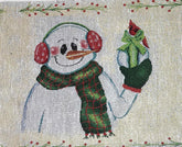 DaDa Bedding Magical Snowman Holiday Woven Tapestry Dining Table Runner (9733) - GiFTiFY