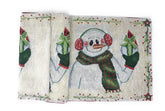 DaDa Bedding Magical Snowman Holiday Woven Tapestry Dining Table Runner (9733) - GiFTiFY