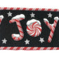 DaDa Bedding Peppermint Joy Red Black Holiday Tapestry Dining Table Runner (12904)