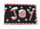 DaDa Bedding Peppermint Joy Red Black Holiday Tapestry Dining Table Runner (12904) - GiFTiFY