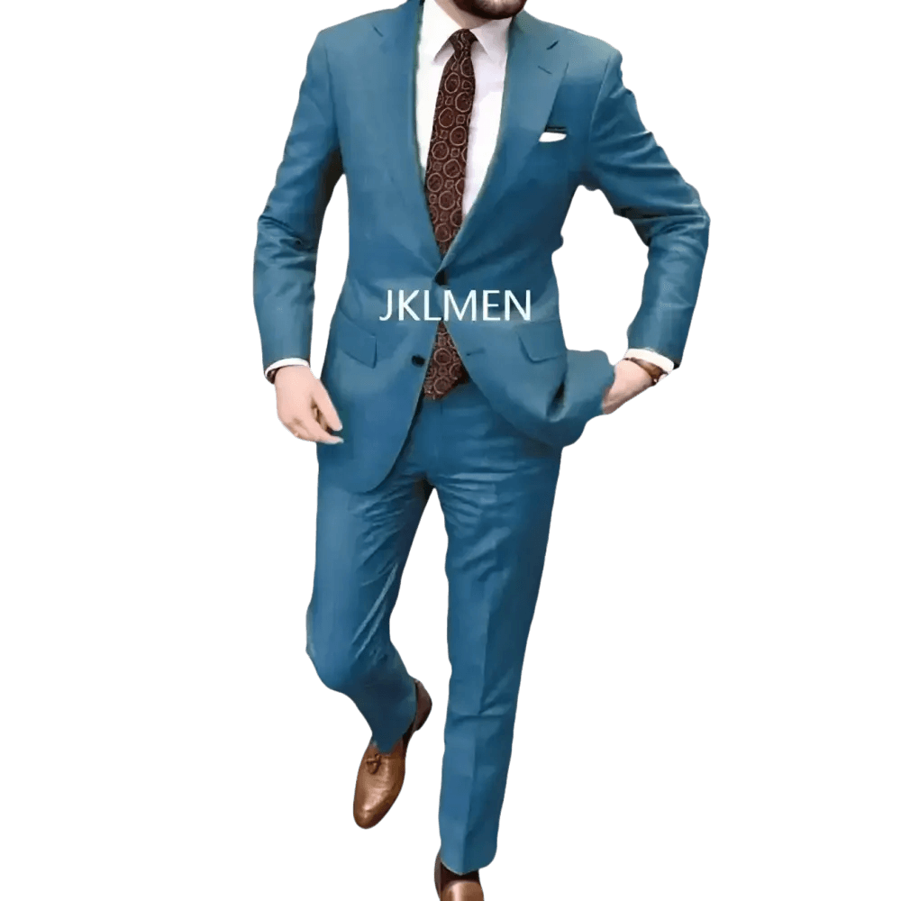 Tan Notched Lapel Men’s Suit Handsome Patterned Tie Wedding Tuxedos - GiFTiFY