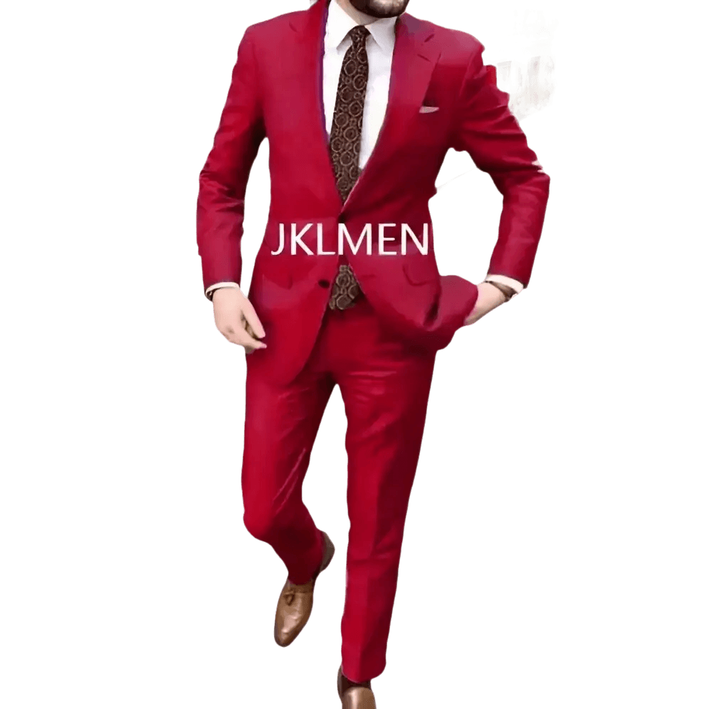 Tan Notched Lapel Men’s Suit Handsome Patterned Tie Wedding Tuxedos - GiFTiFY