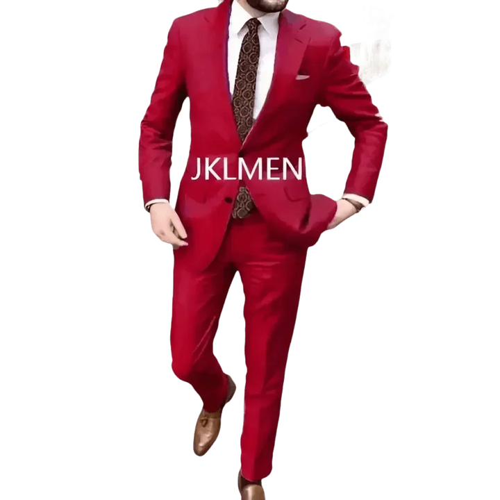 Tan Notched Lapel Men’s Suit Handsome Patterned Tie Wedding Tuxedos - GiFTiFY