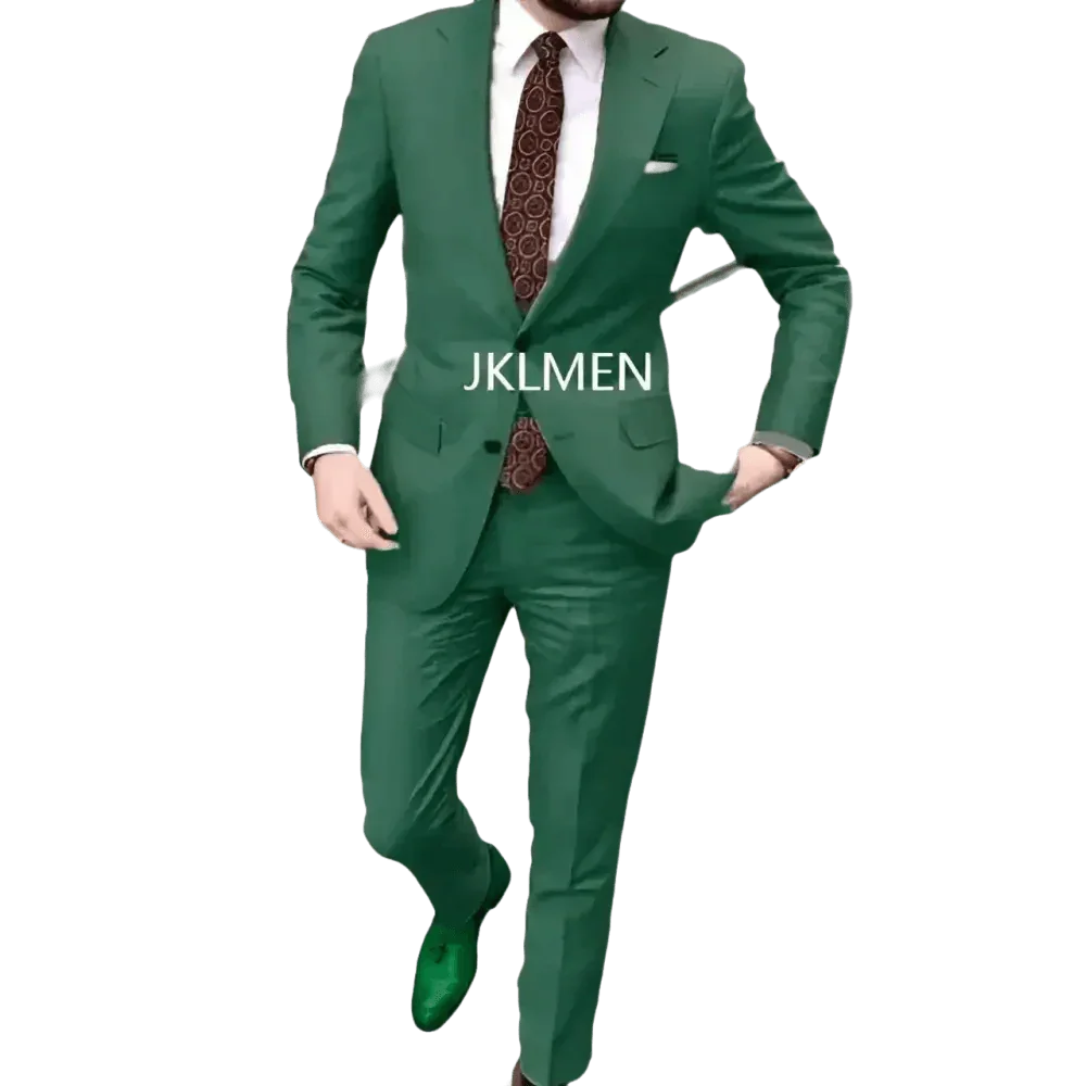 Tan Notched Lapel Men’s Suit Handsome Patterned Tie Wedding Tuxedos - GiFTiFY