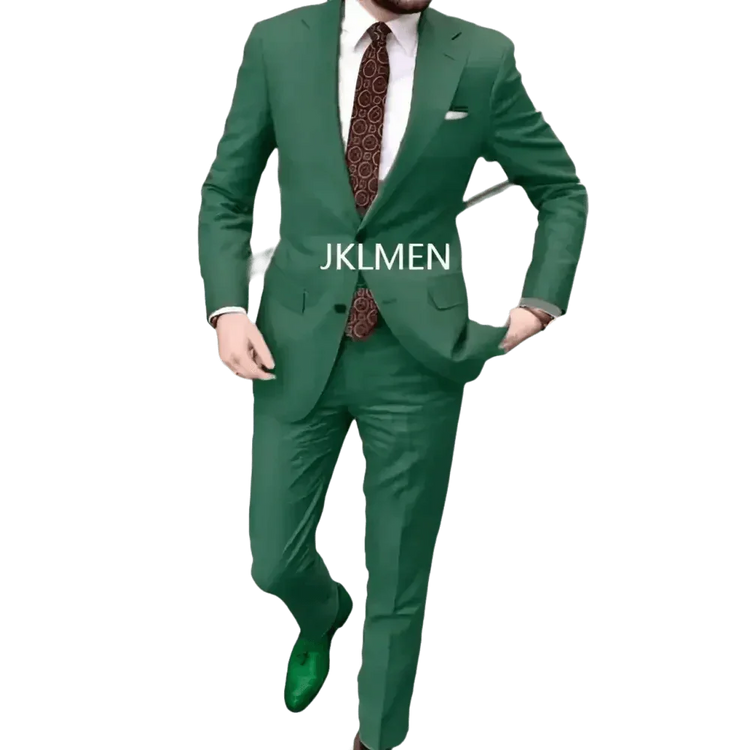 Tan Notched Lapel Men’s Suit Handsome Patterned Tie Wedding Tuxedos - GiFTiFY