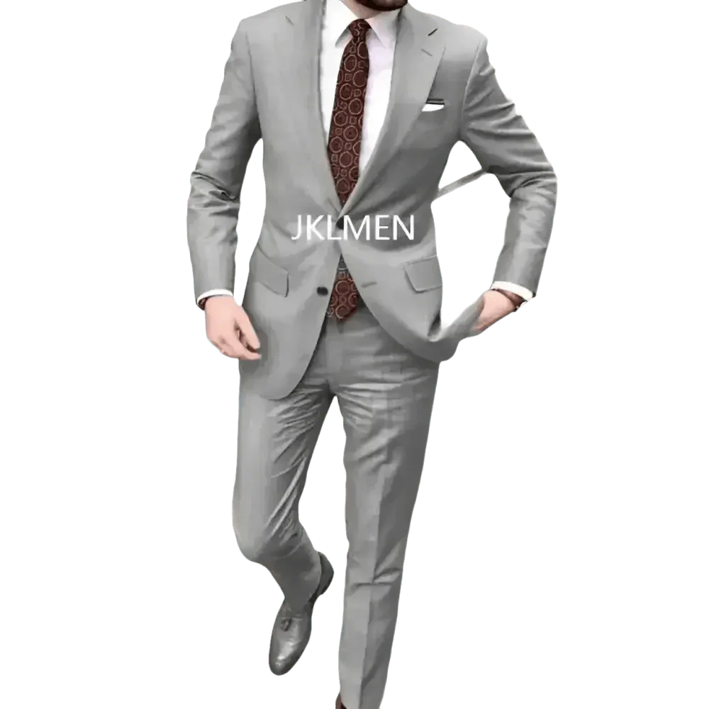 Tan Notched Lapel Men’s Suit Handsome Patterned Tie Wedding Tuxedos - GiFTiFY