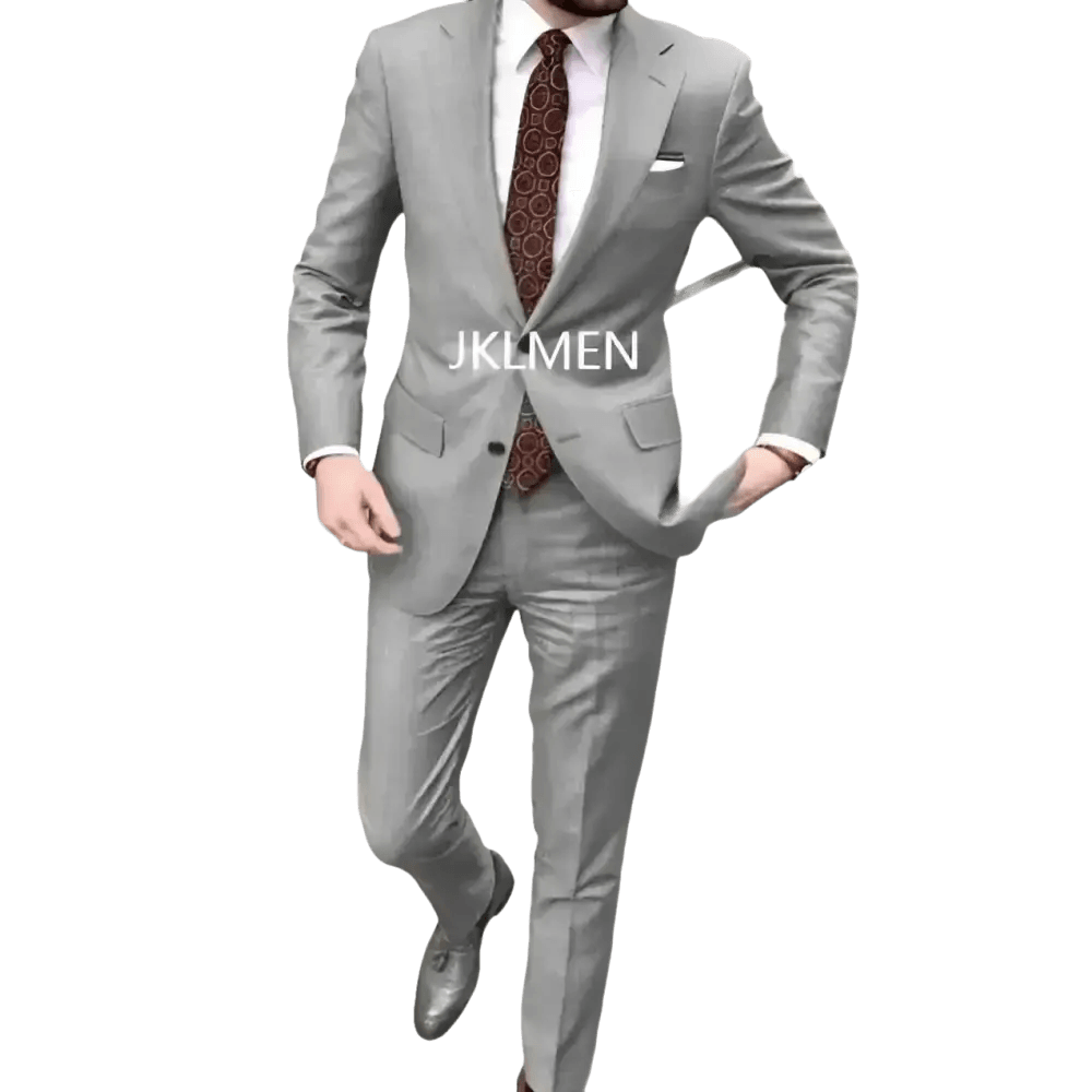 Tan Notched Lapel Men’s Suit Handsome Patterned Tie Wedding Tuxedos - GiFTiFY