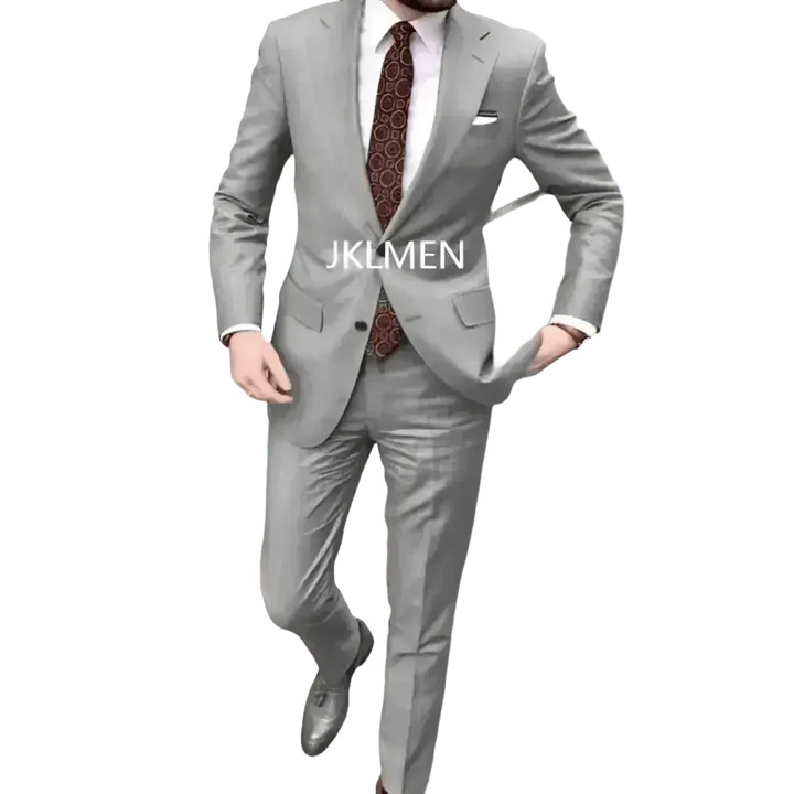 Tan Notched Lapel Men’s Suit Handsome Patterned Tie Wedding Tuxedos - GiFTiFY