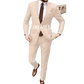Tan Notched Lapel Men’s Suit Handsome Patterned Tie Wedding Tuxedos - GiFTiFY