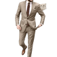 Tan Notched Lapel Men’s Suit Handsome Patterned Tie Wedding Tuxedos - GiFTiFY