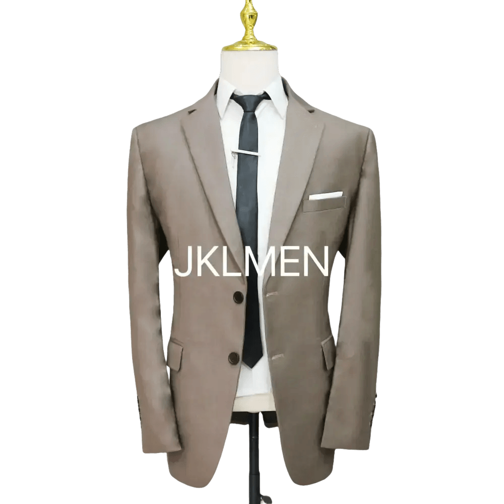 Tan Notched Lapel Men’s Suit Handsome Patterned Tie Wedding Tuxedos - GiFTiFY