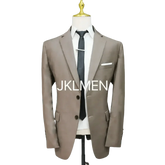 Tan Notched Lapel Men’s Suit Handsome Patterned Tie Wedding Tuxedos - GiFTiFY