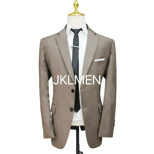 Tan Notched Lapel Men’s Suit Handsome Patterned Tie Wedding Tuxedos - GiFTiFY