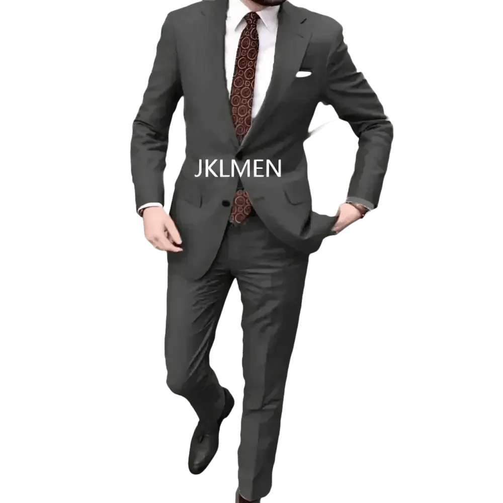 Tan Notched Lapel Men’s Suit Handsome Patterned Tie Wedding Tuxedos - GiFTiFY