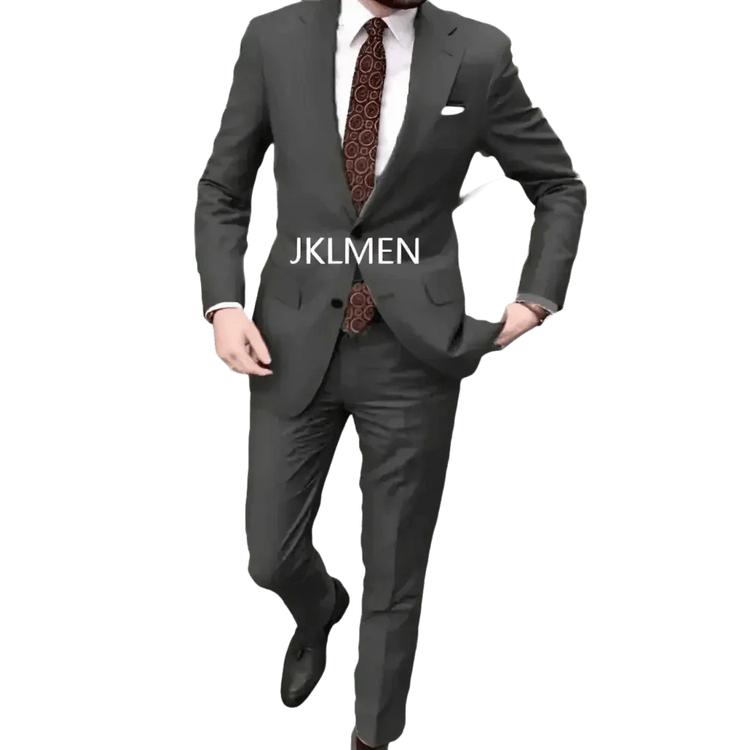 Tan Notched Lapel Men’s Suit Handsome Patterned Tie Wedding Tuxedos - GiFTiFY