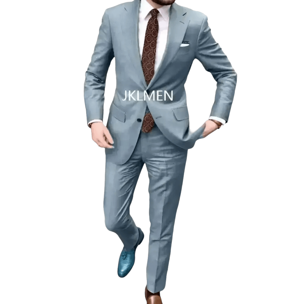 Tan Notched Lapel Men’s Suit Handsome Patterned Tie Wedding Tuxedos - GiFTiFY