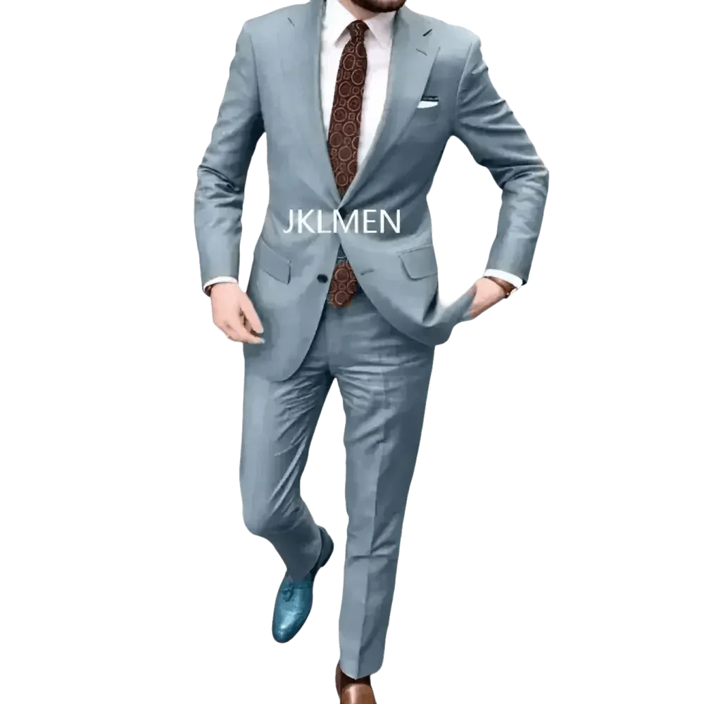 Tan Notched Lapel Men’s Suit Handsome Patterned Tie Wedding Tuxedos - GiFTiFY