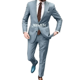 Tan Notched Lapel Men’s Suit Handsome Patterned Tie Wedding Tuxedos - GiFTiFY