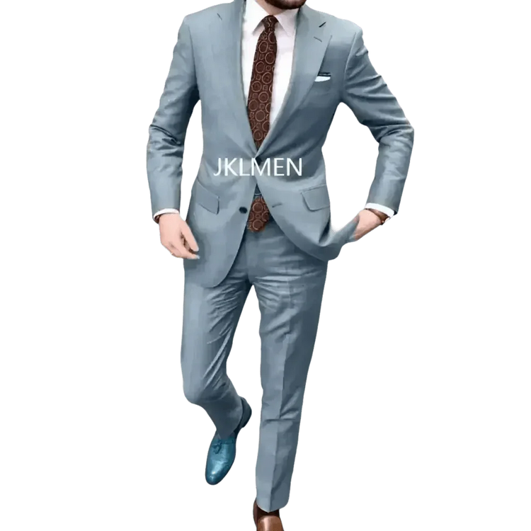 Tan Notched Lapel Men’s Suit Handsome Patterned Tie Wedding Tuxedos - GiFTiFY