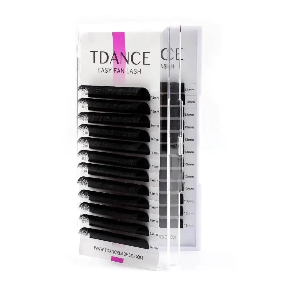 TDANCE Individual Easy Fan Eyelashes Extension Faux Mink Soft Natural Volume Makeup Fast Blooming False Lash Growth Lift Beauty - GiFTiFY