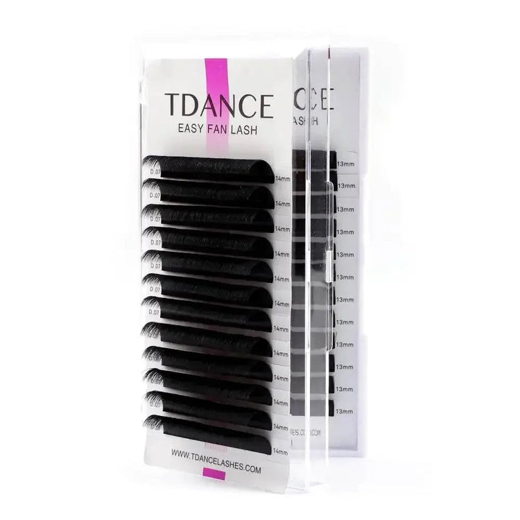 TDANCE Individual Easy Fan Eyelashes Extension Faux Mink Soft Natural Volume Makeup Fast Blooming False Lash Growth Lift Beauty - GiFTiFY