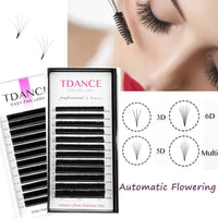 TDANCE Individual Easy Fan Eyelashes Extension Faux Mink Soft Natural Volume Makeup Fast