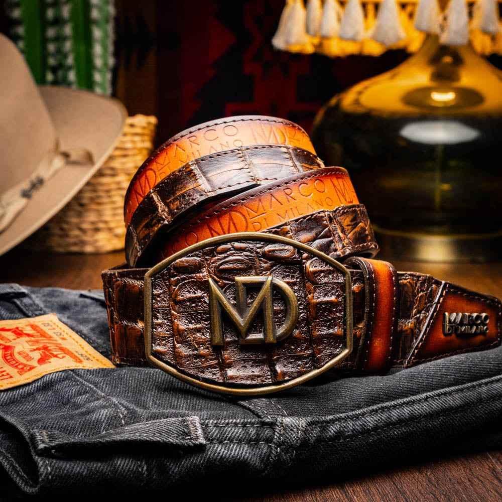 Texas Belt Aged Brown Belts by Marco Di Milano