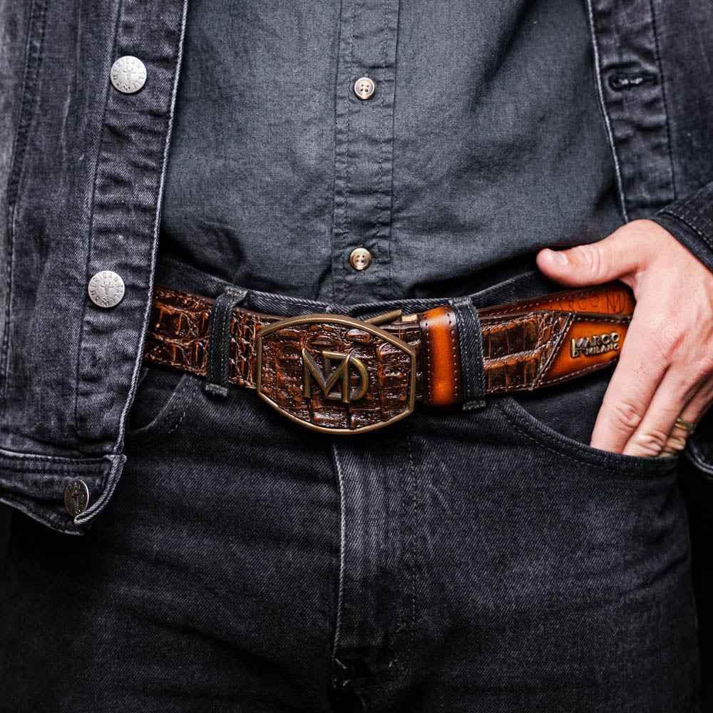 Texas Belt Aged Brown Belts by Marco Di Milano