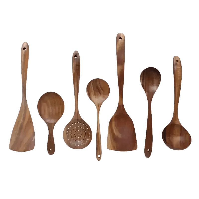 Thailand Wood Kitchenware Cooking Spoons Set - GiFTiFY